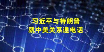 习近平与特朗普就中美关系通电话