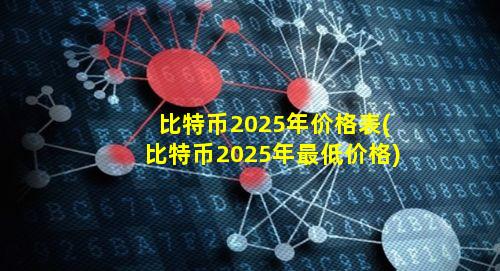 比特币2025年价格表(比特币2025年最低价格)