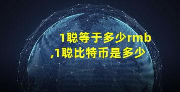 1聪等于多少rmb,1聪比特币是多少