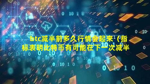 btc减半前多久行情会起来(指标表明比特币有可能在下一次减半之前飙升500%)